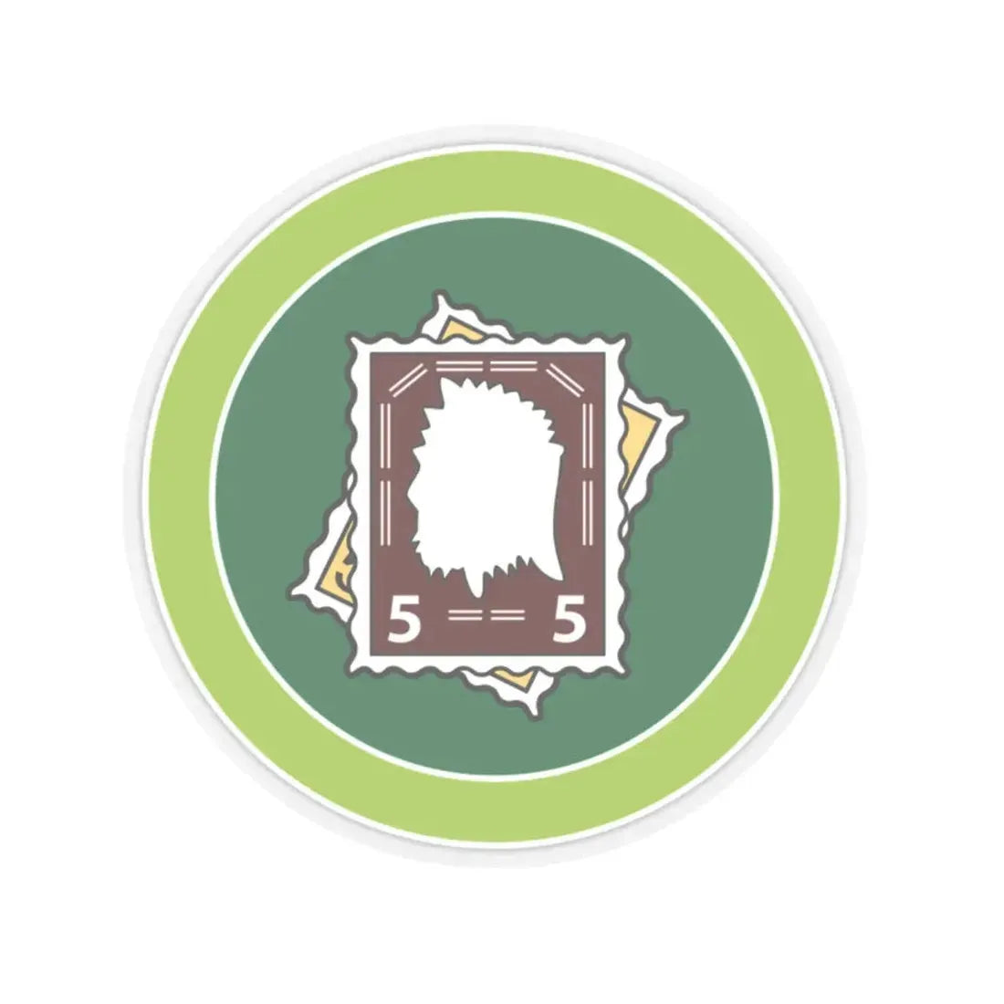 Stamp Collecting (Boy Scout Merit Badge) STICKER Vinyl Kiss-Cut Decal 2 Inch Transparent - The Sticker Space