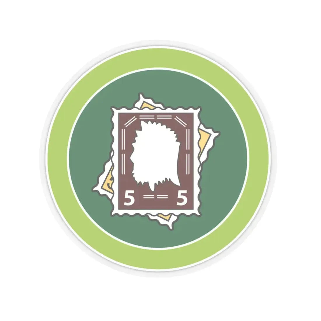 Stamp Collecting (Boy Scout Merit Badge) STICKER Vinyl Kiss-Cut Decal 4 Inch Transparent - The Sticker Space