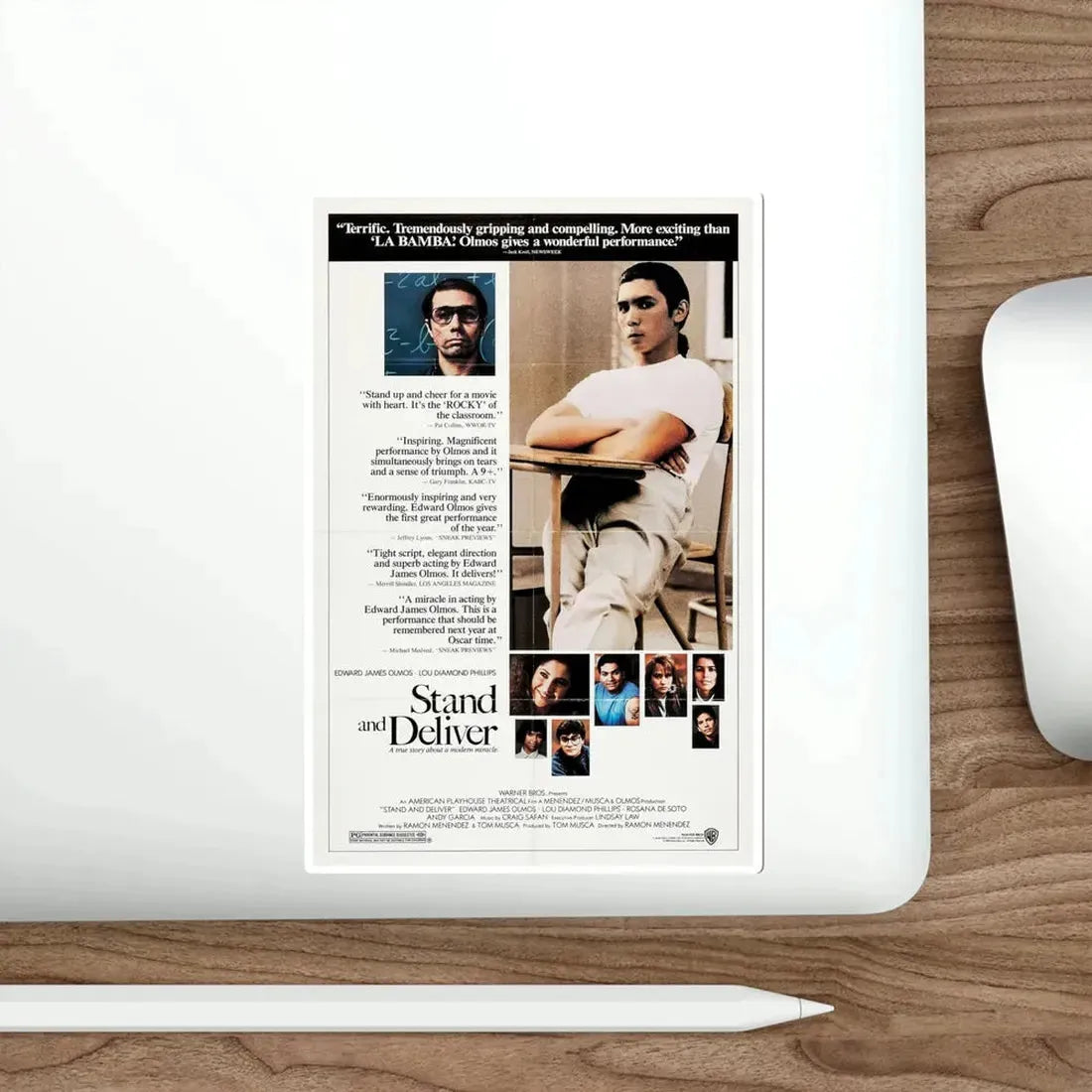 Stand and Deliver 1988 Movie Poster STICKER Vinyl Die-Cut Decal - The Sticker Space