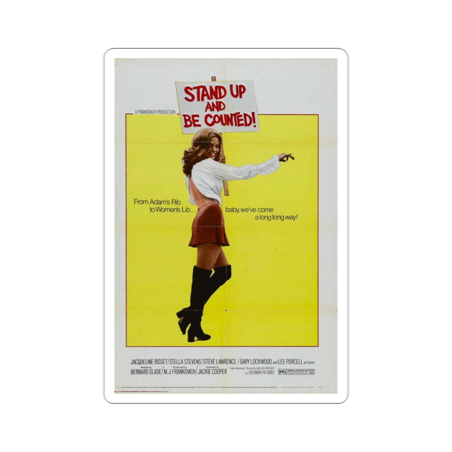 Stand Up and Be Counted 1972 Movie Poster STICKER Vinyl Die-Cut Decal-2 Inch-The Sticker Space