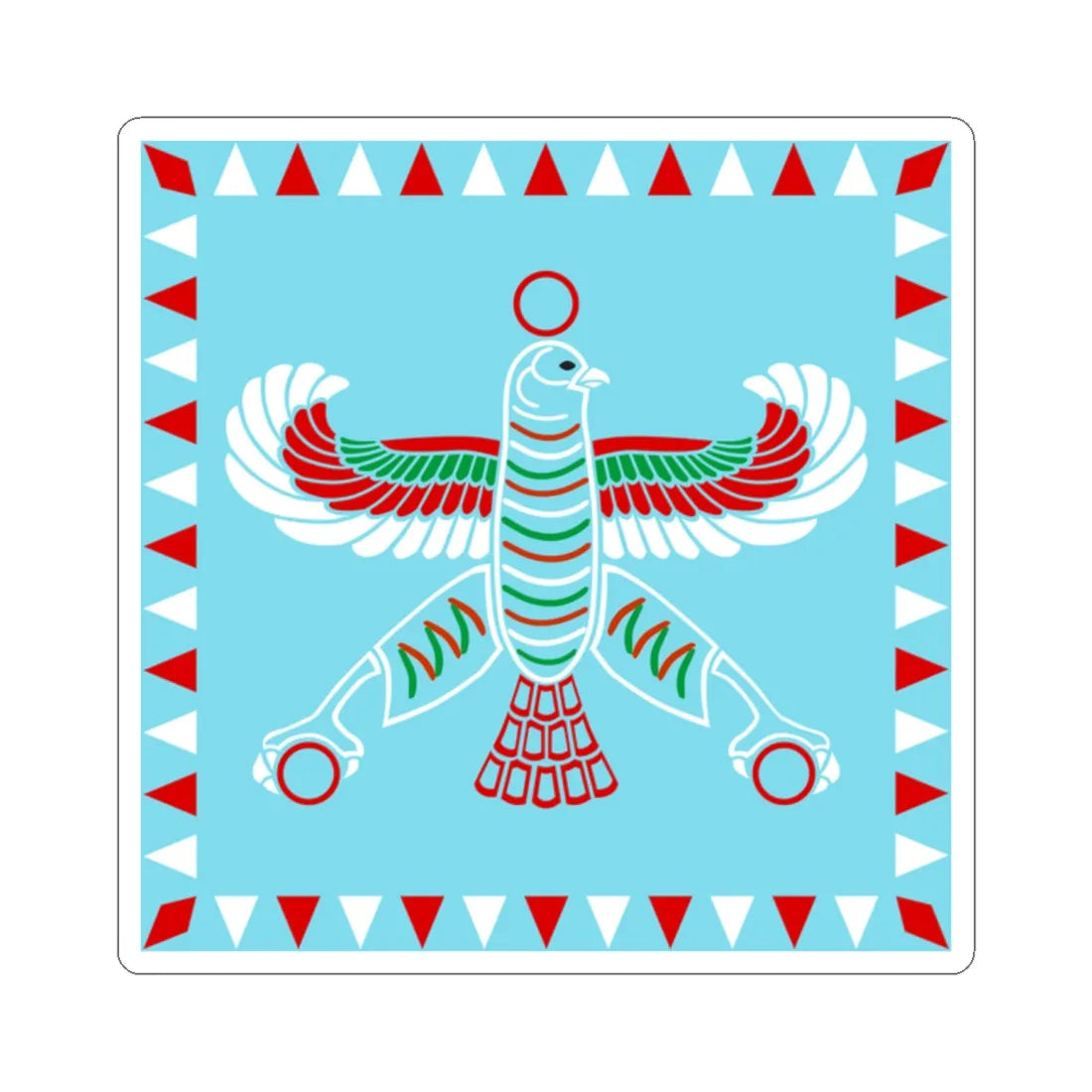 Standard of Cyrus the Great Blue (Iran) STICKER Vinyl Kiss-Cut Decal 2 Inch White - The Sticker Space