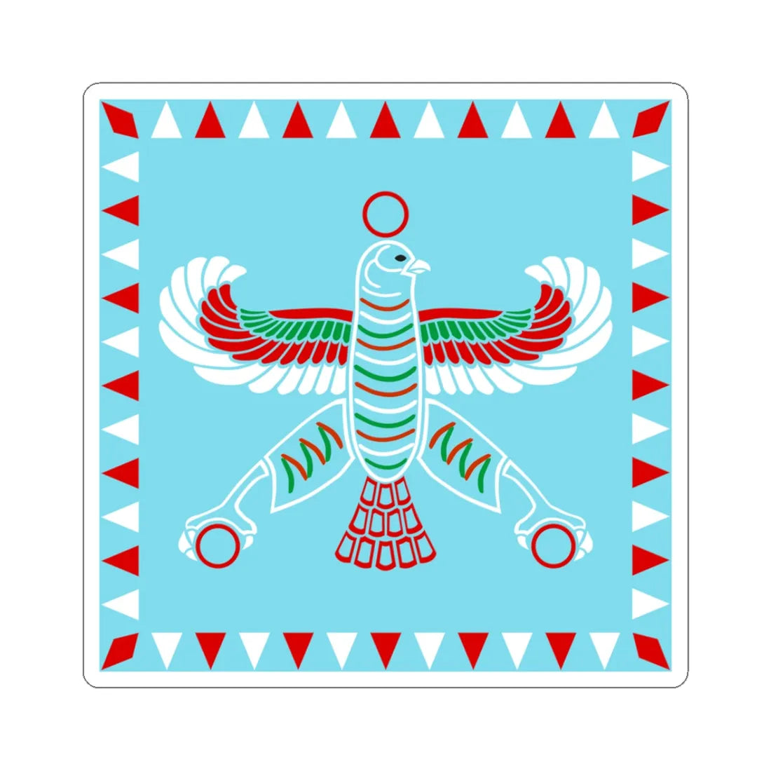 Standard of Cyrus the Great Blue (Iran) STICKER Vinyl Kiss-Cut Decal 3 Inch White - The Sticker Space