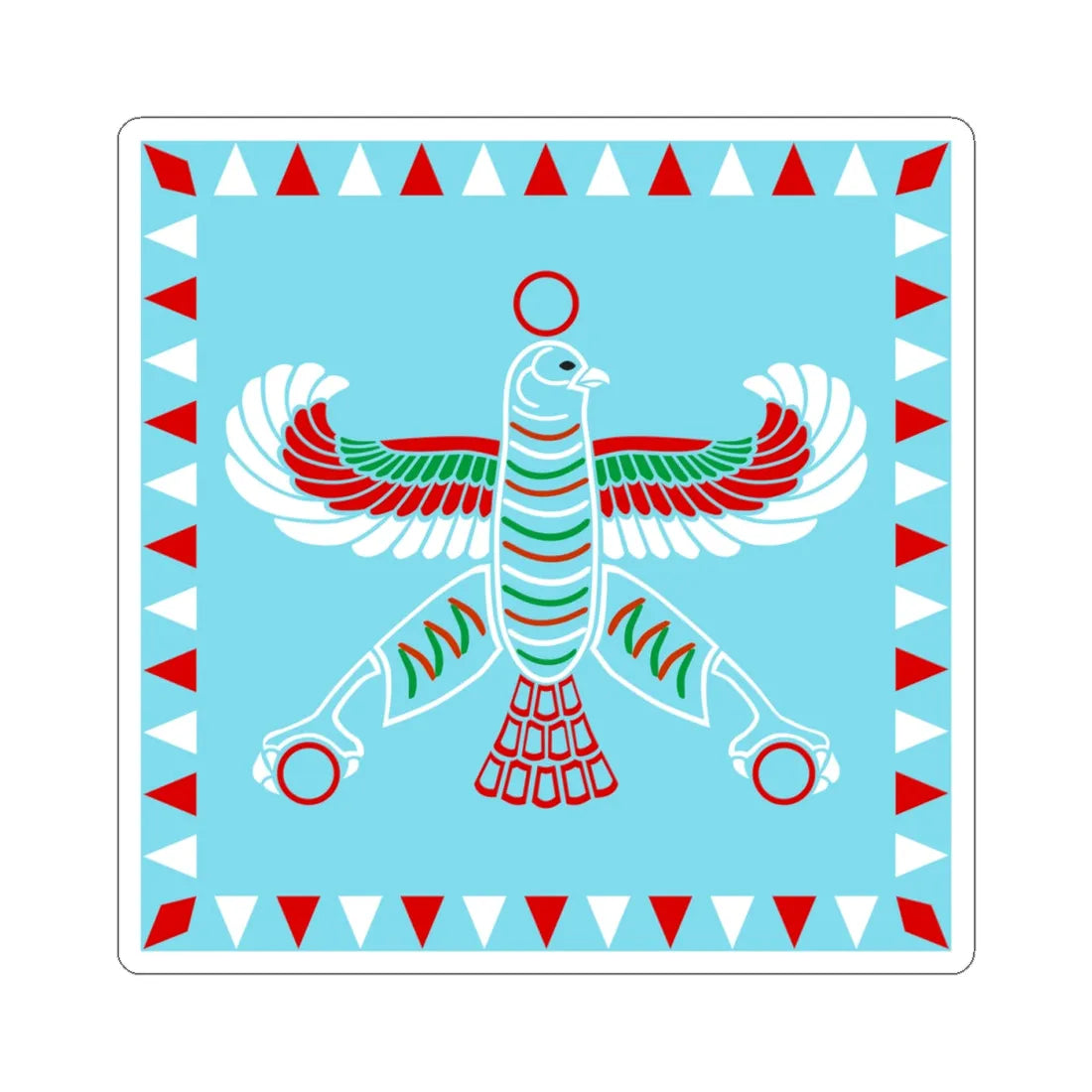 Standard of Cyrus the Great Blue (Iran) STICKER Vinyl Kiss-Cut Decal 4 Inch White - The Sticker Space
