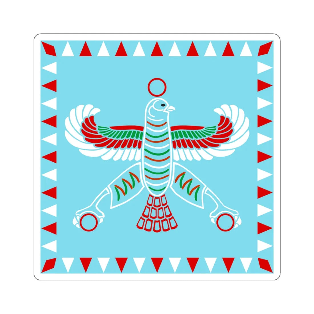 Standard of Cyrus the Great Blue (Iran) STICKER Vinyl Kiss-Cut Decal 6 Inch White - The Sticker Space