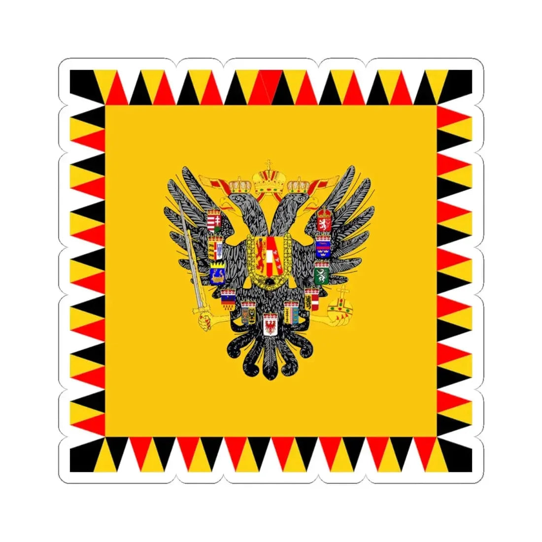 Standard of the Archdukes of Austria Before 1915 (Austria) STICKER Vinyl Kiss-Cut Decal 4 Inch White - The Sticker Space