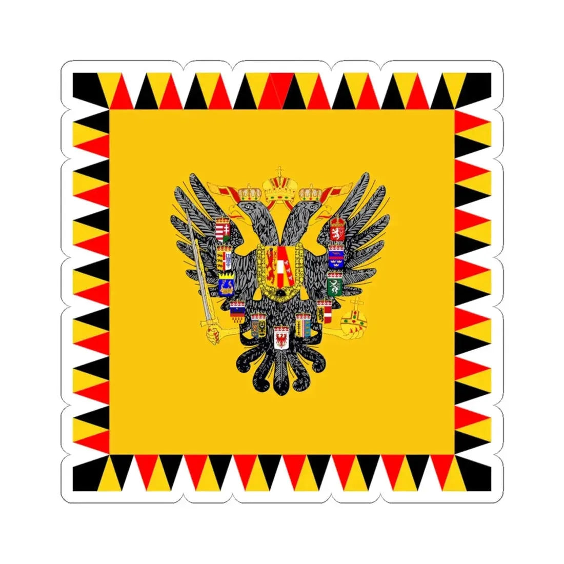 Standard of the Archdukes of Austria Before 1915 (Austria) STICKER Vinyl Kiss-Cut Decal 6 Inch White - The Sticker Space