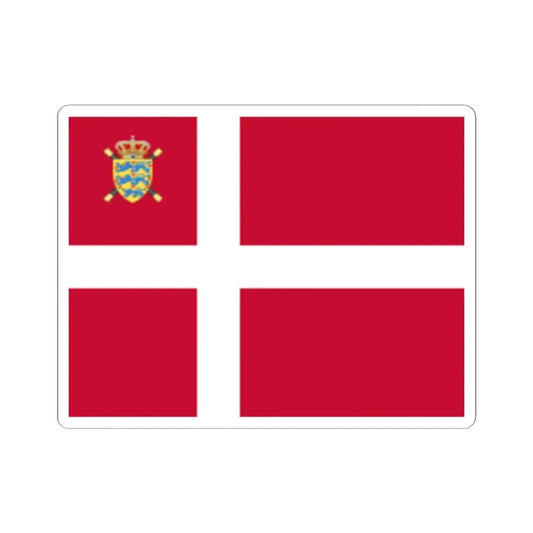 Standard of the Chief of the Defense Staff of Denmark (Denmark) STICKER Vinyl Kiss-Cut Decal 2 Inch White - The Sticker Space