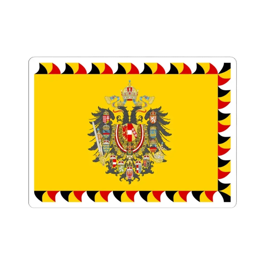 Standard of the Common Army Yellow (Austria) STICKER Vinyl Kiss-Cut Decal 3 Inch White - The Sticker Space