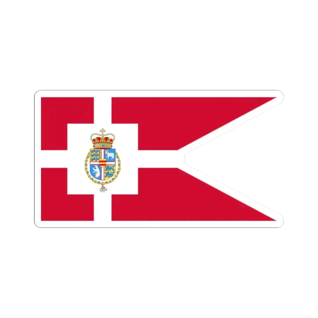 Standard of the Crown Prince of Denmark 2025 (Denmark) STICKER Vinyl Kiss-Cut Decal 2 Inch White - The Sticker Space