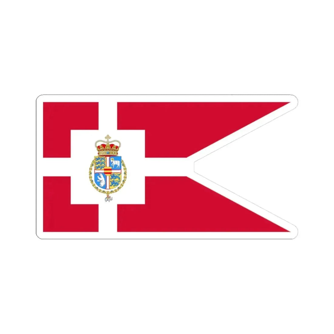 Standard of the Crown Prince of Denmark 2025 (Denmark) STICKER Vinyl Kiss-Cut Decal 3 Inch White - The Sticker Space