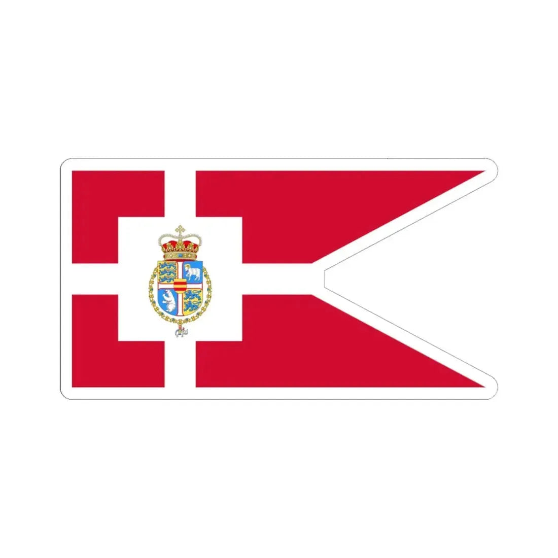 Standard of the Crown Prince of Denmark 2025 (Denmark) STICKER Vinyl Kiss-Cut Decal 6 Inch White - The Sticker Space