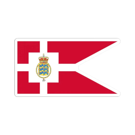 Standard of the Crown Prince of Denmark (Denmark) STICKER Vinyl Kiss-Cut Decal 2 Inch White - The Sticker Space