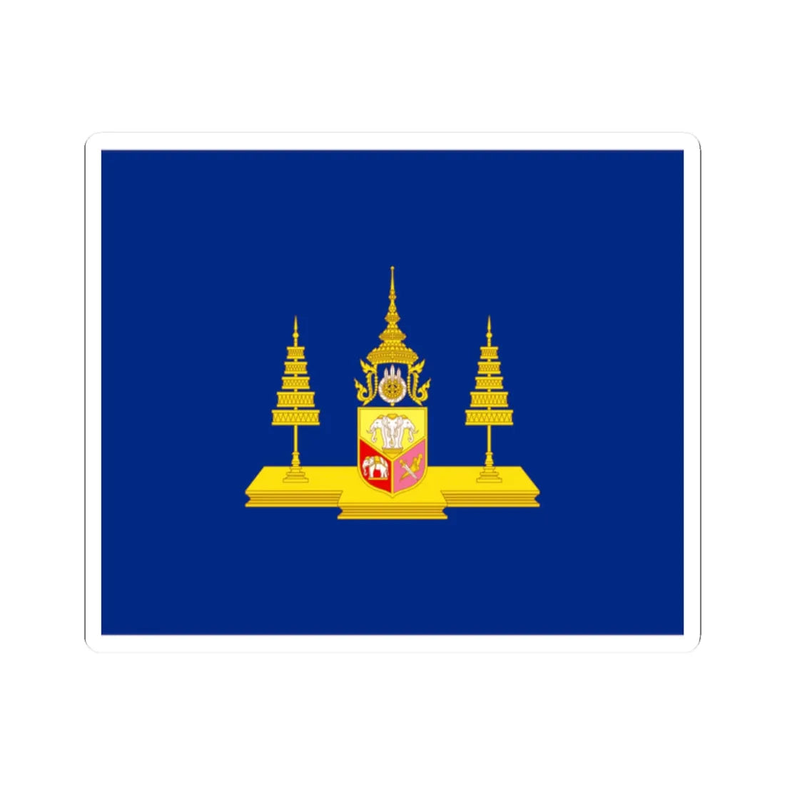 Standard of the Crown Prince of Siam (Thailand) STICKER Vinyl Kiss-Cut Decal 2 Inch White - The Sticker Space