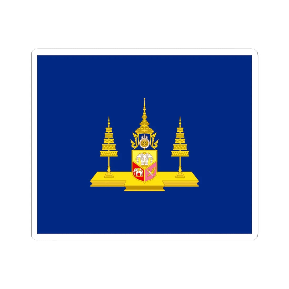 Standard of the Crown Prince of Siam (Thailand) STICKER Vinyl Kiss-Cut Decal 3 Inch White - The Sticker Space