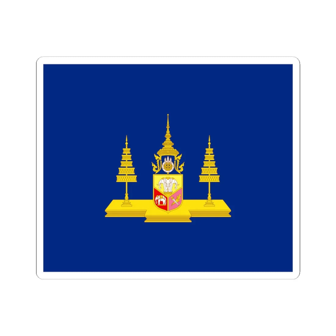 Standard of the Crown Prince of Siam (Thailand) STICKER Vinyl Kiss-Cut Decal 4 Inch White - The Sticker Space
