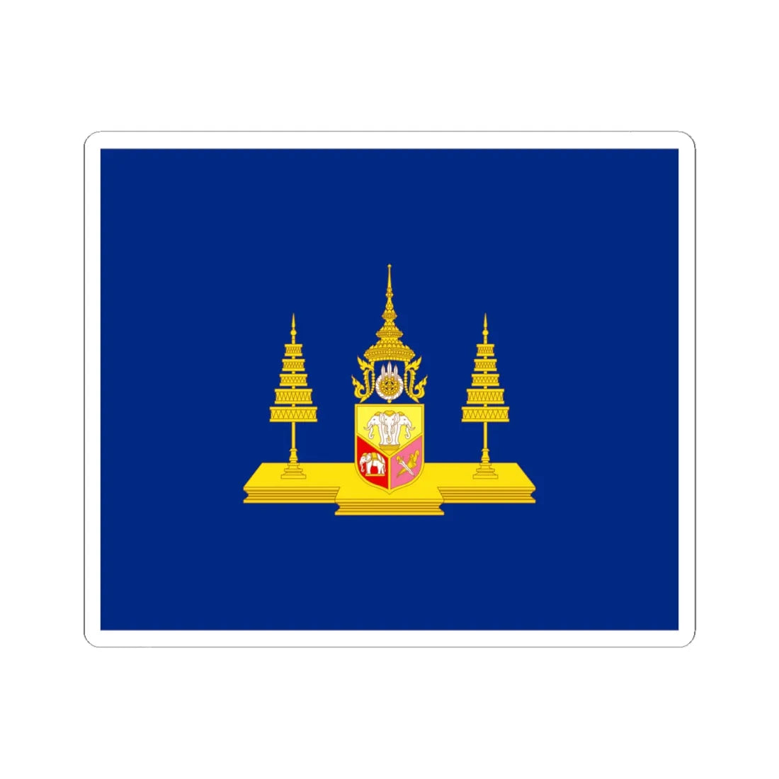 Standard of the Crown Prince of Siam (Thailand) STICKER Vinyl Kiss-Cut Decal 6 Inch White - The Sticker Space