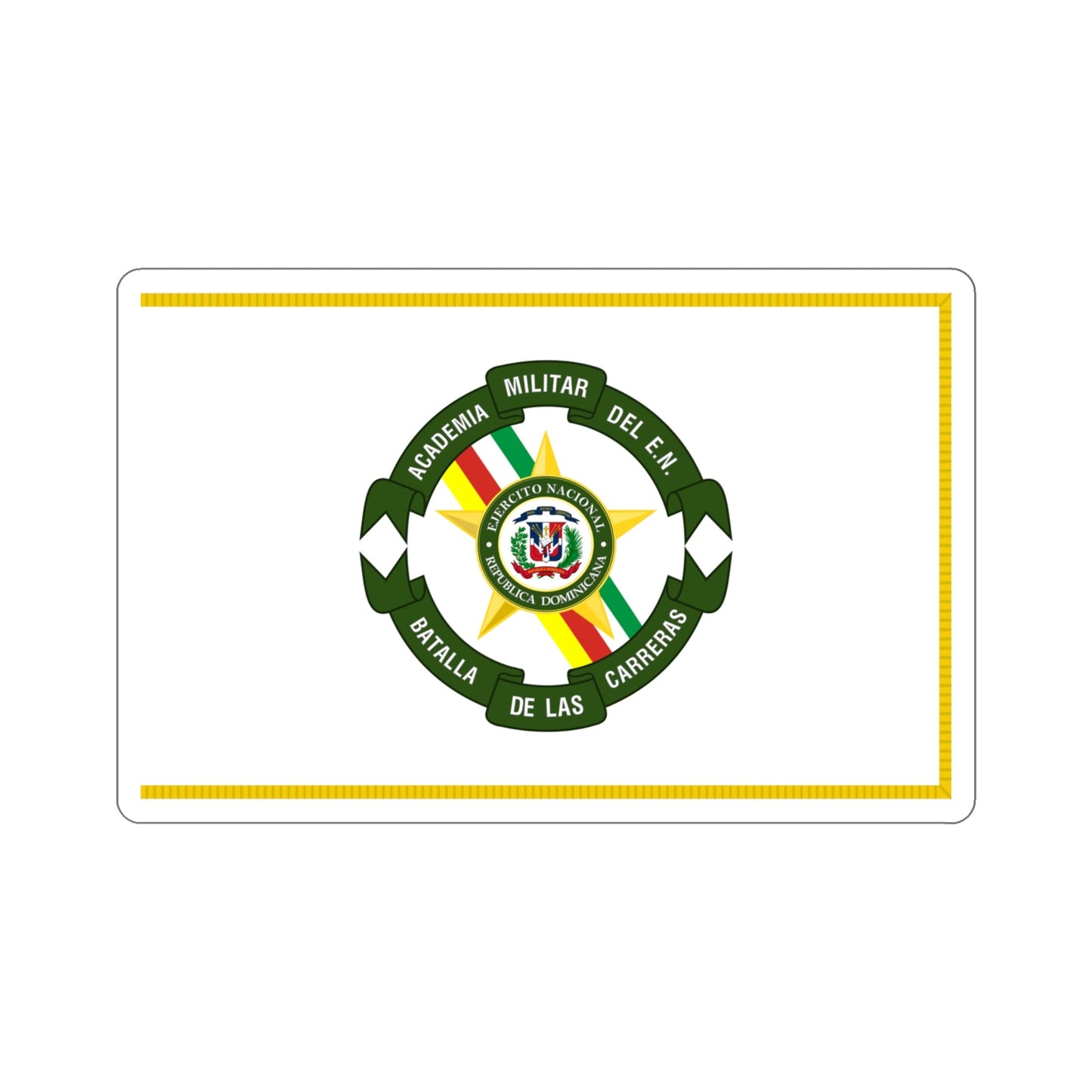 Standard of the Dominican Army Military Academy STICKER Vinyl Die-Cut Decal-4 Inch-The Sticker Space