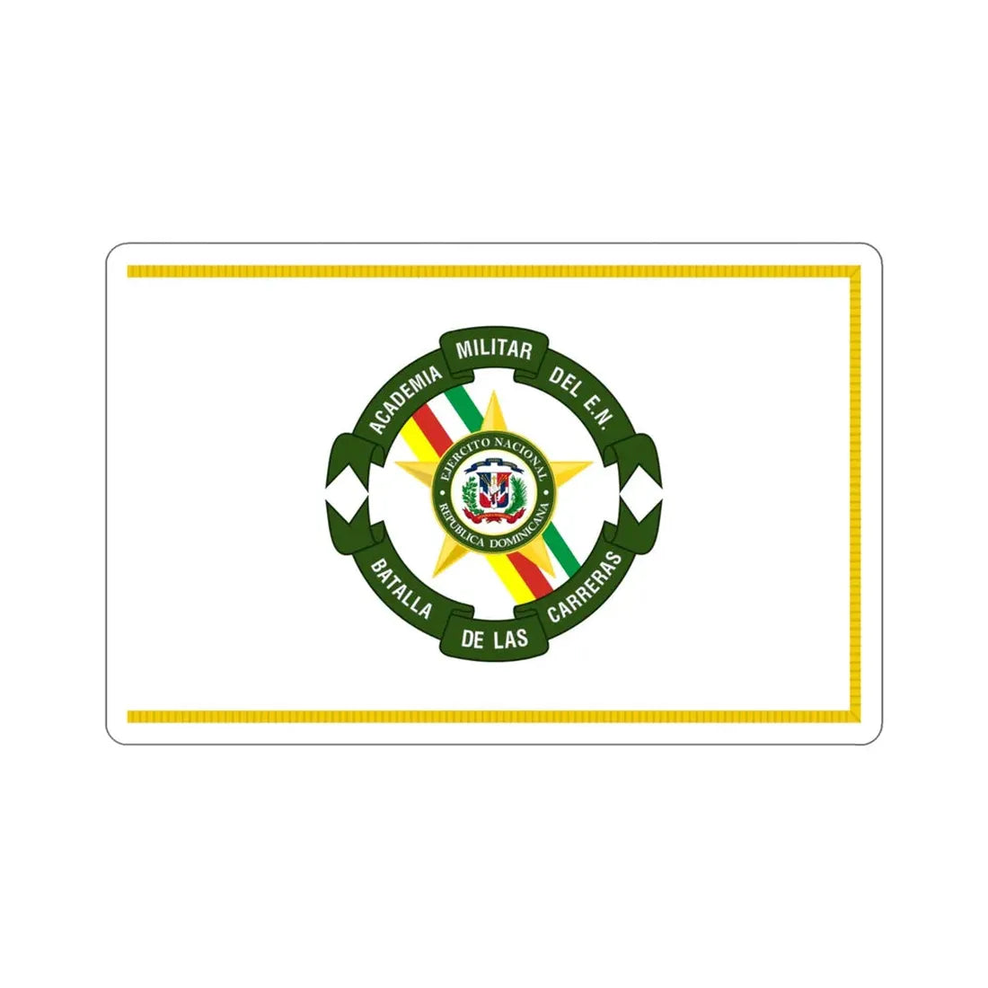 Standard of the Dominican Army Military Academy STICKER Vinyl Die-Cut Decal 4 Inch - The Sticker Space