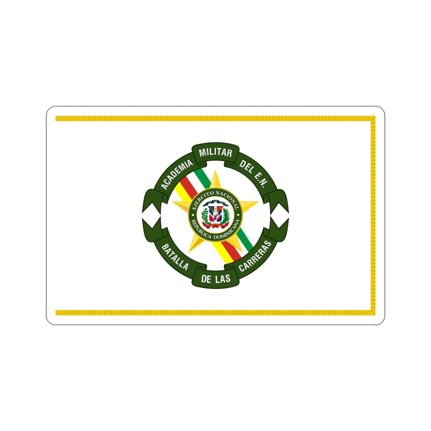 Standard of the Dominican Army Military Academy STICKER Vinyl Die-Cut Decal-6 Inch-The Sticker Space