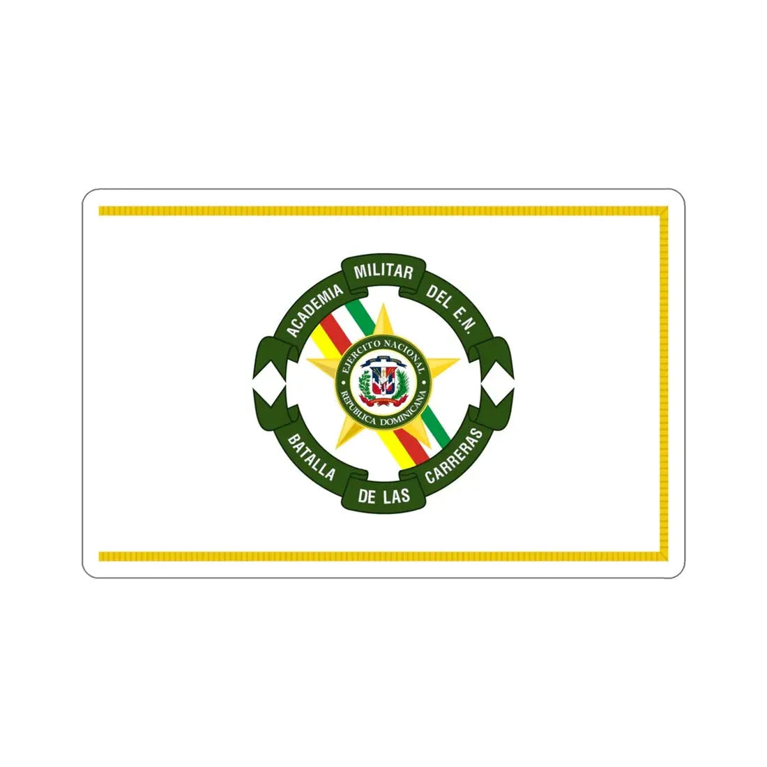 Standard of the Dominican Army Military Academy STICKER Vinyl Die-Cut Decal 6 Inch - The Sticker Space