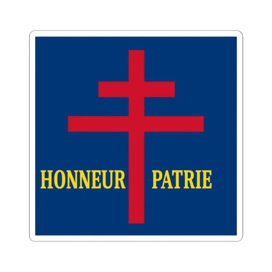 Standard of the Free French Government of Chad 1940-1942 (Chad) STICKER Vinyl Kiss-Cut Decal 2 Inch White - The Sticker Space