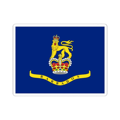 Standard of the Governor-General of Barbados (Barbados) STICKER Vinyl Kiss-Cut Decal 3 Inch White - The Sticker Space