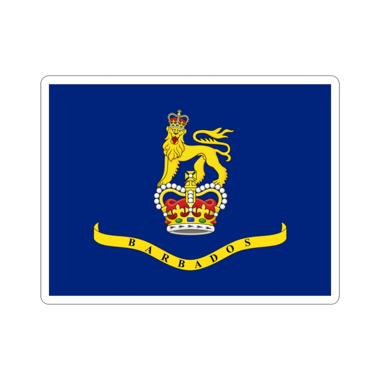 Standard of the Governor-General of Barbados STICKER Vinyl Die-Cut Decal-2 Inch-The Sticker Space