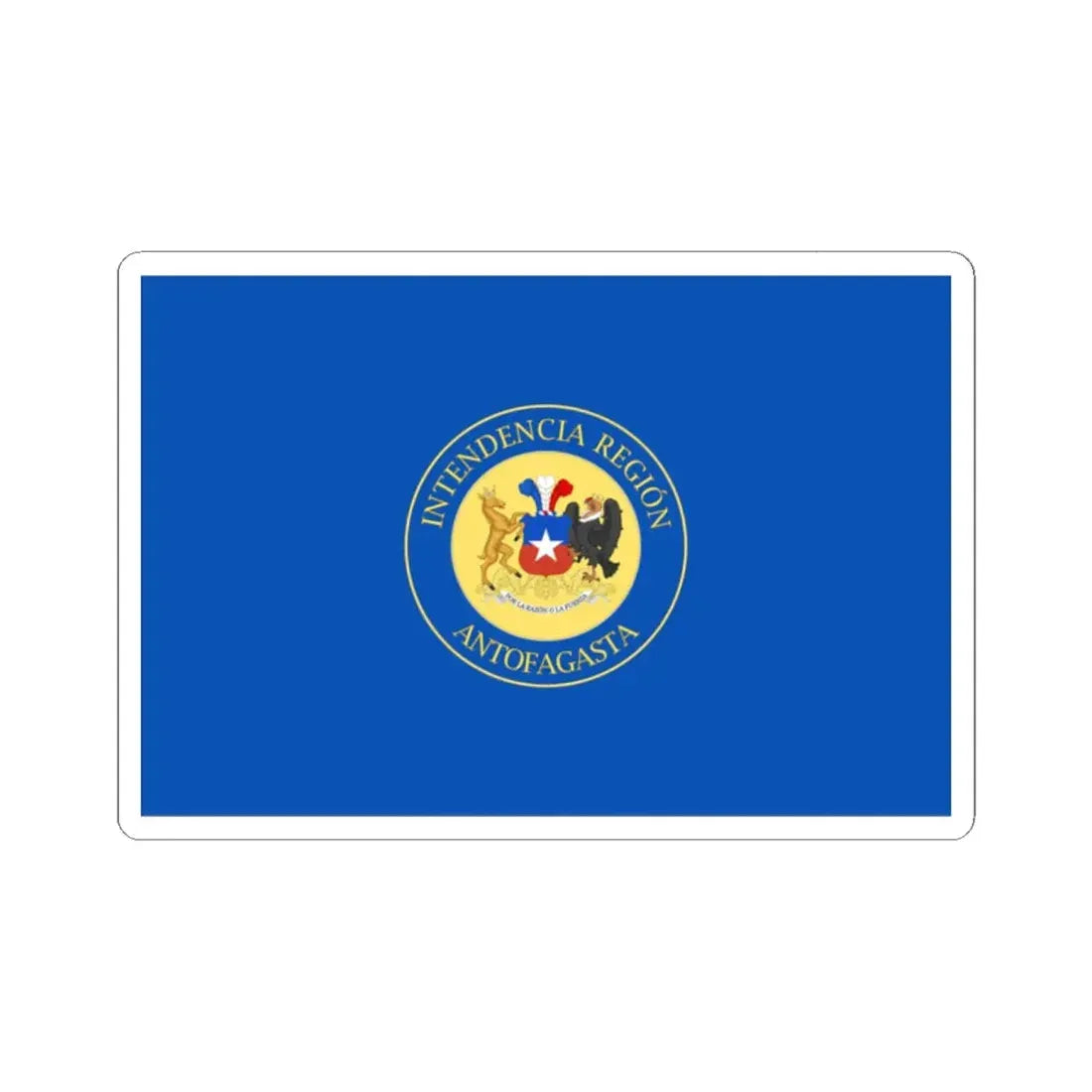 Standard of the Intendant of Antofagasta Region (Chile) STICKER Vinyl Kiss-Cut Decal 2 Inch White - The Sticker Space