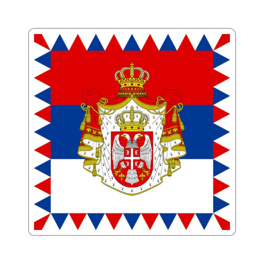 Standard of the King of Serbia 1882-1918 (Serbia) STICKER Vinyl Kiss-Cut Decal 2 Inch White - The Sticker Space