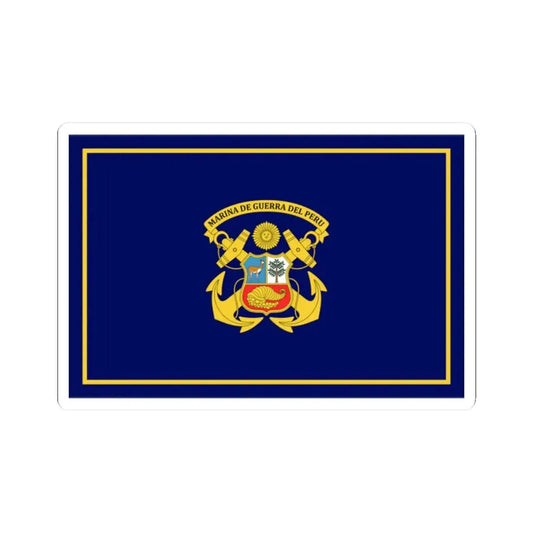 Standard of the Peruvian Navy (Peru) STICKER Vinyl Kiss-Cut Decal 2 Inch White - The Sticker Space
