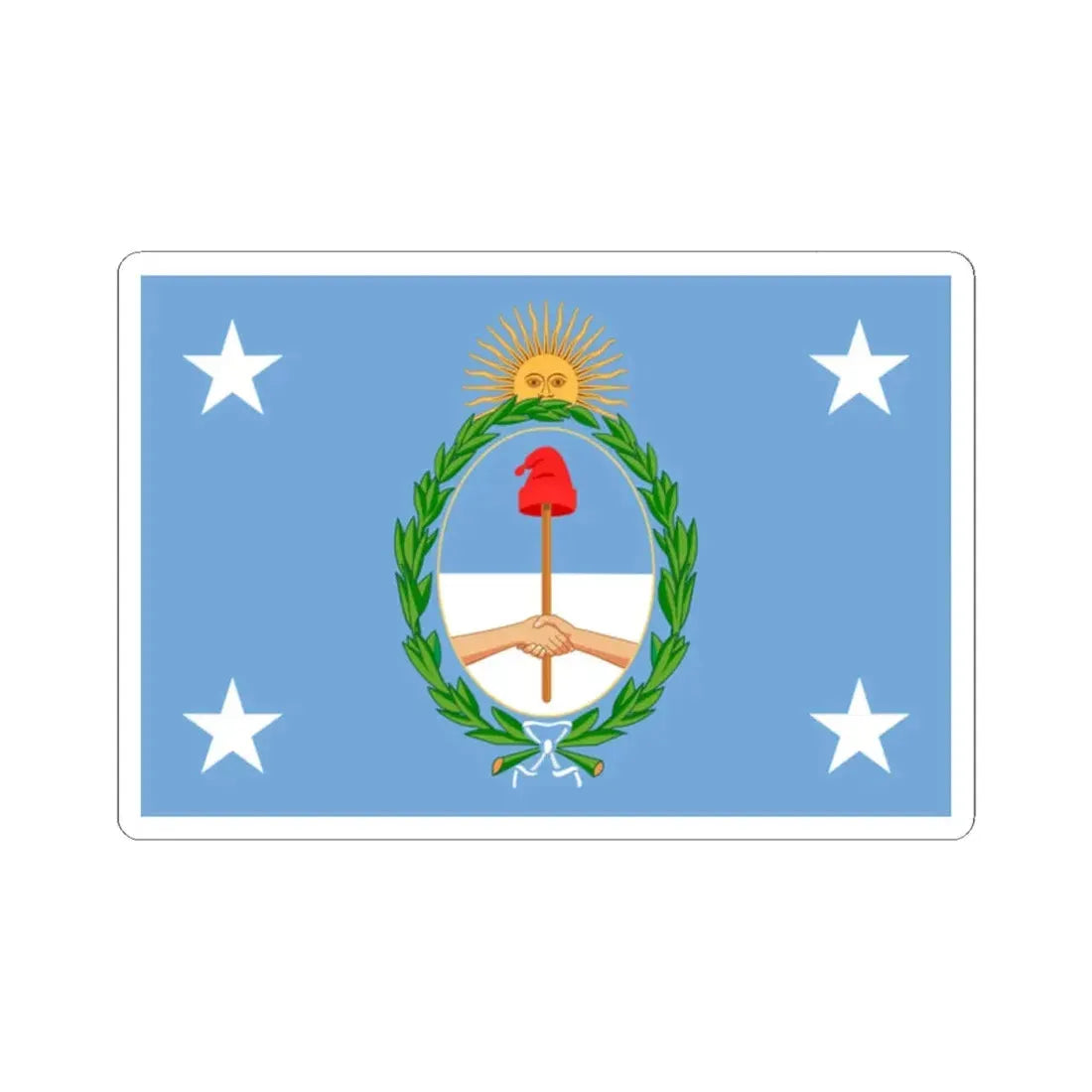 Standard of the President of Argentina Afloat (Argentina) STICKER Vinyl Kiss-Cut Decal 2 Inch White - The Sticker Space