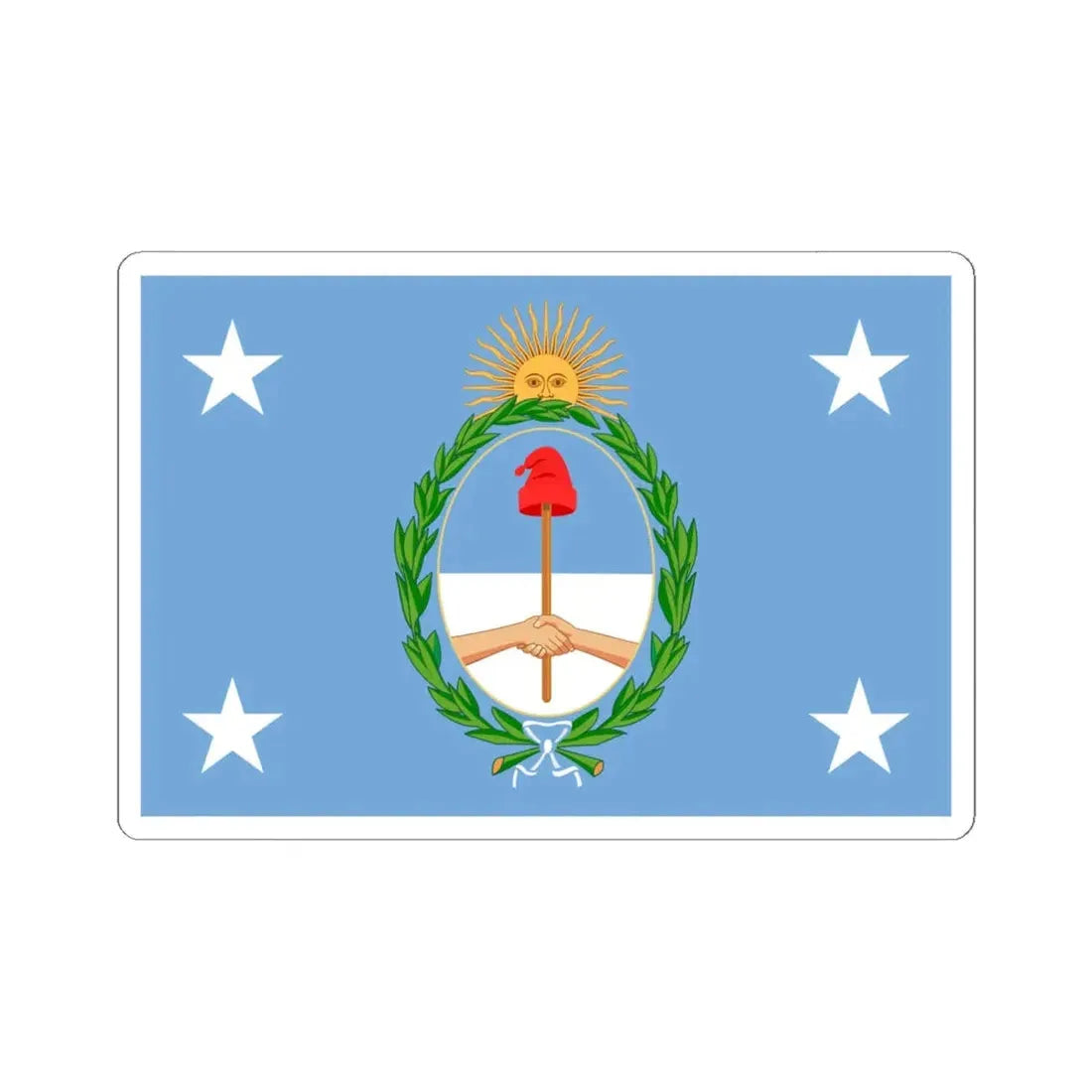 Standard of the President of Argentina Afloat (Argentina) STICKER Vinyl Kiss-Cut Decal 6 Inch White - The Sticker Space