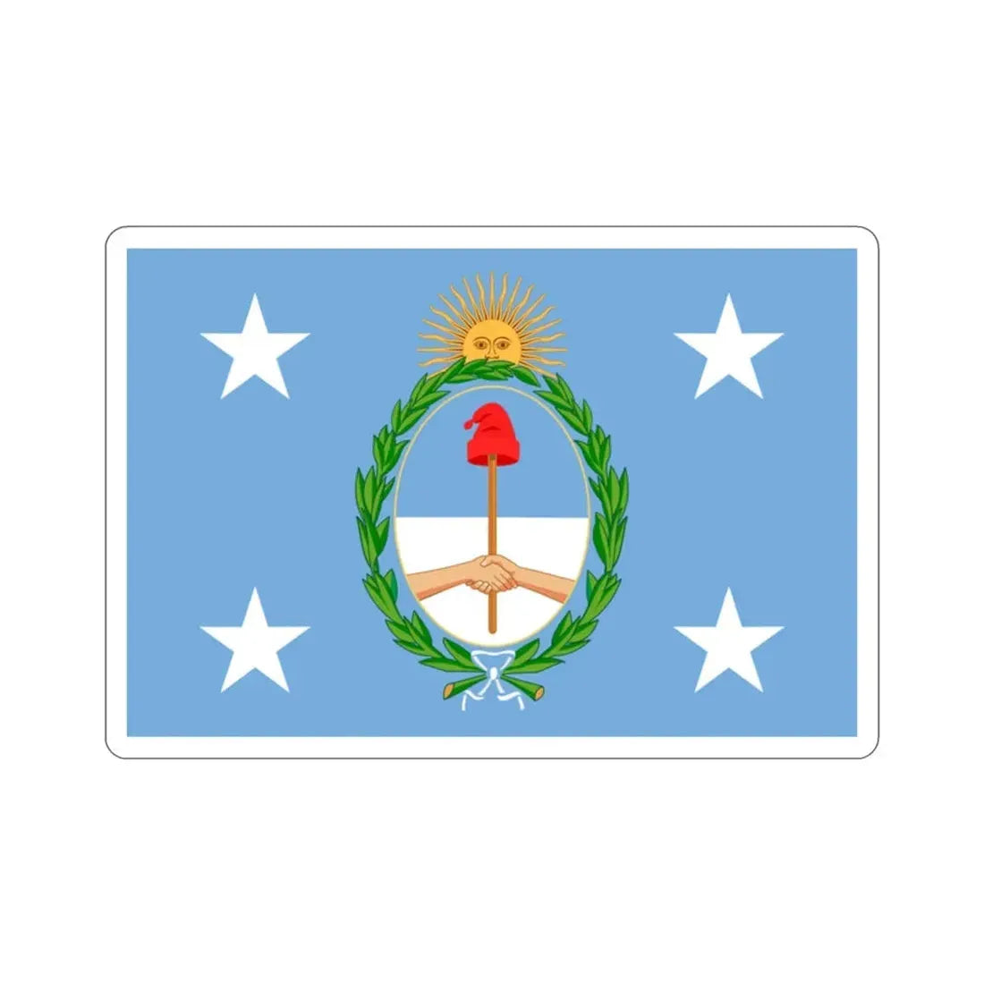 Standard of the President of Argentina Afloat STICKER Vinyl Die-Cut Decal 2 Inch - The Sticker Space