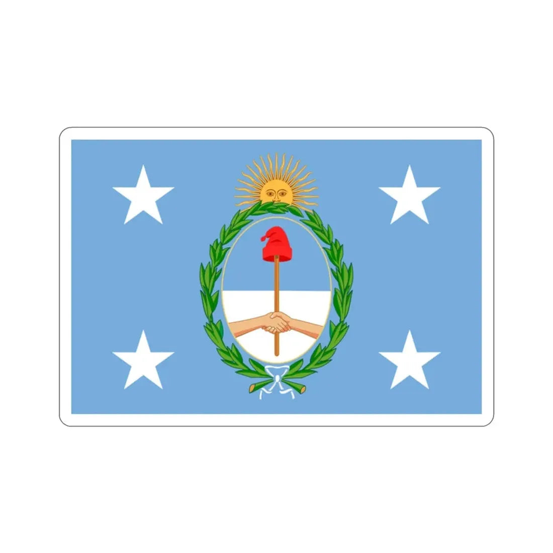 Standard of the President of Argentina Afloat STICKER Vinyl Die-Cut Decal 2 Inch - The Sticker Space
