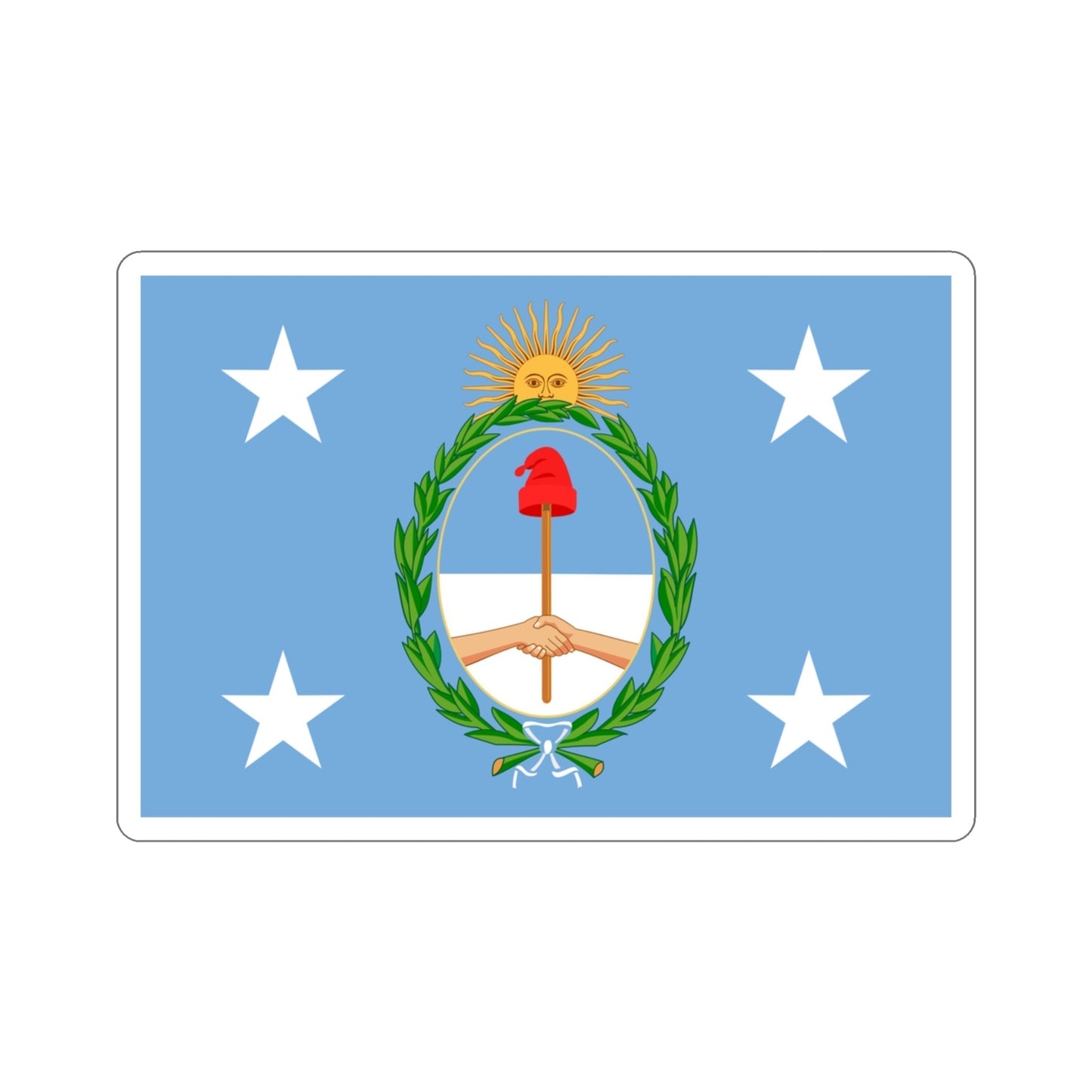 Standard of the President of Argentina Afloat STICKER Vinyl Die-Cut Decal-3 Inch-The Sticker Space