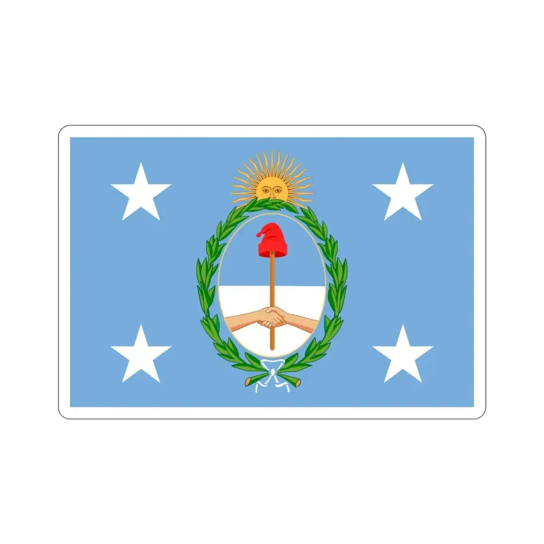 Standard of the President of Argentina Afloat STICKER Vinyl Die-Cut Decal 3 Inch - The Sticker Space