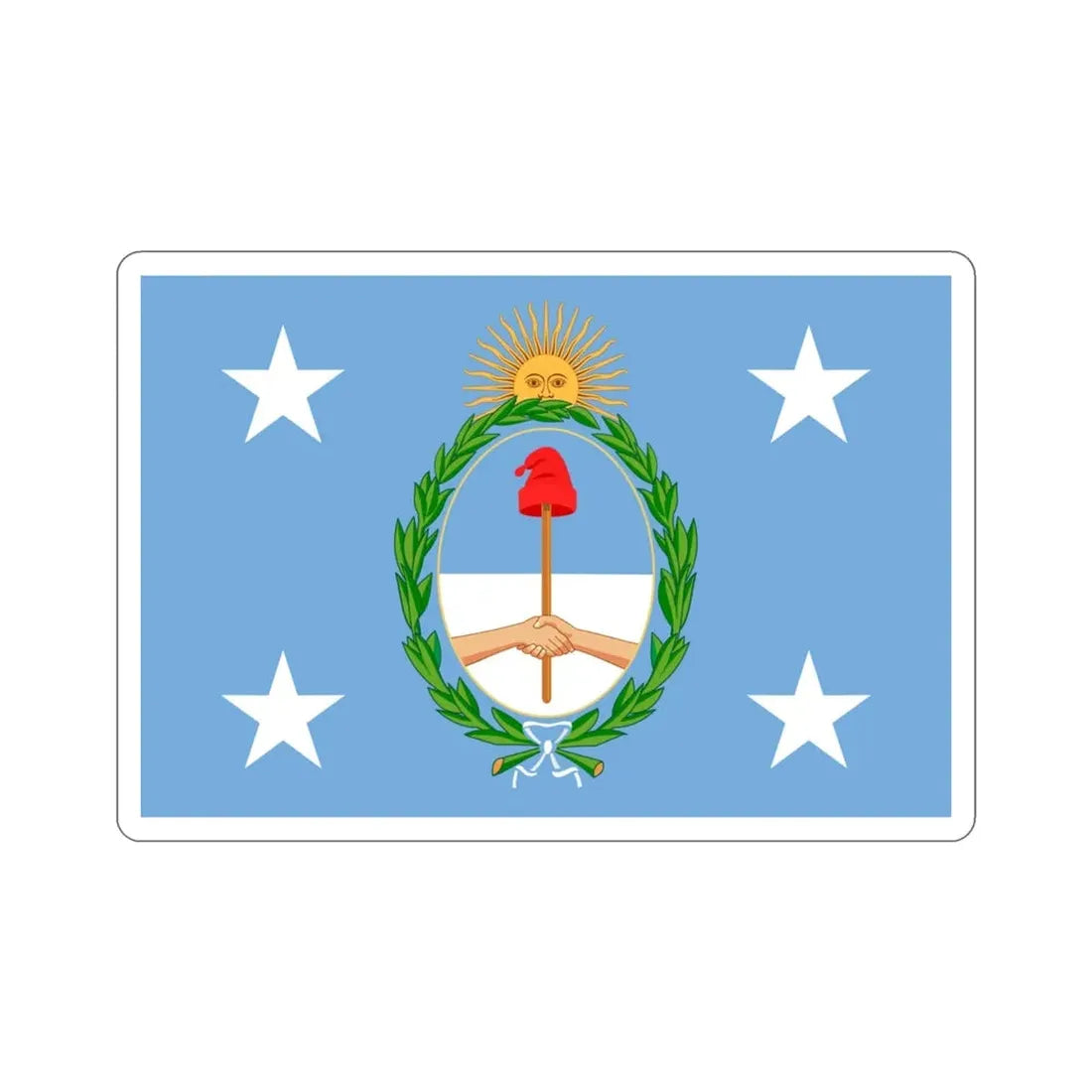 Standard of the President of Argentina Afloat STICKER Vinyl Die-Cut Decal 3 Inch - The Sticker Space