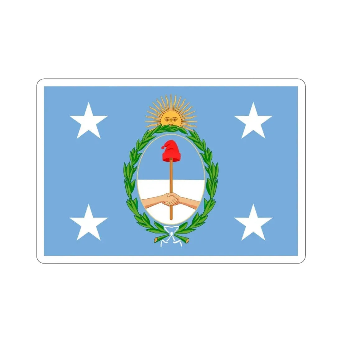 Standard of the President of Argentina Afloat STICKER Vinyl Die-Cut Decal 4 Inch - The Sticker Space