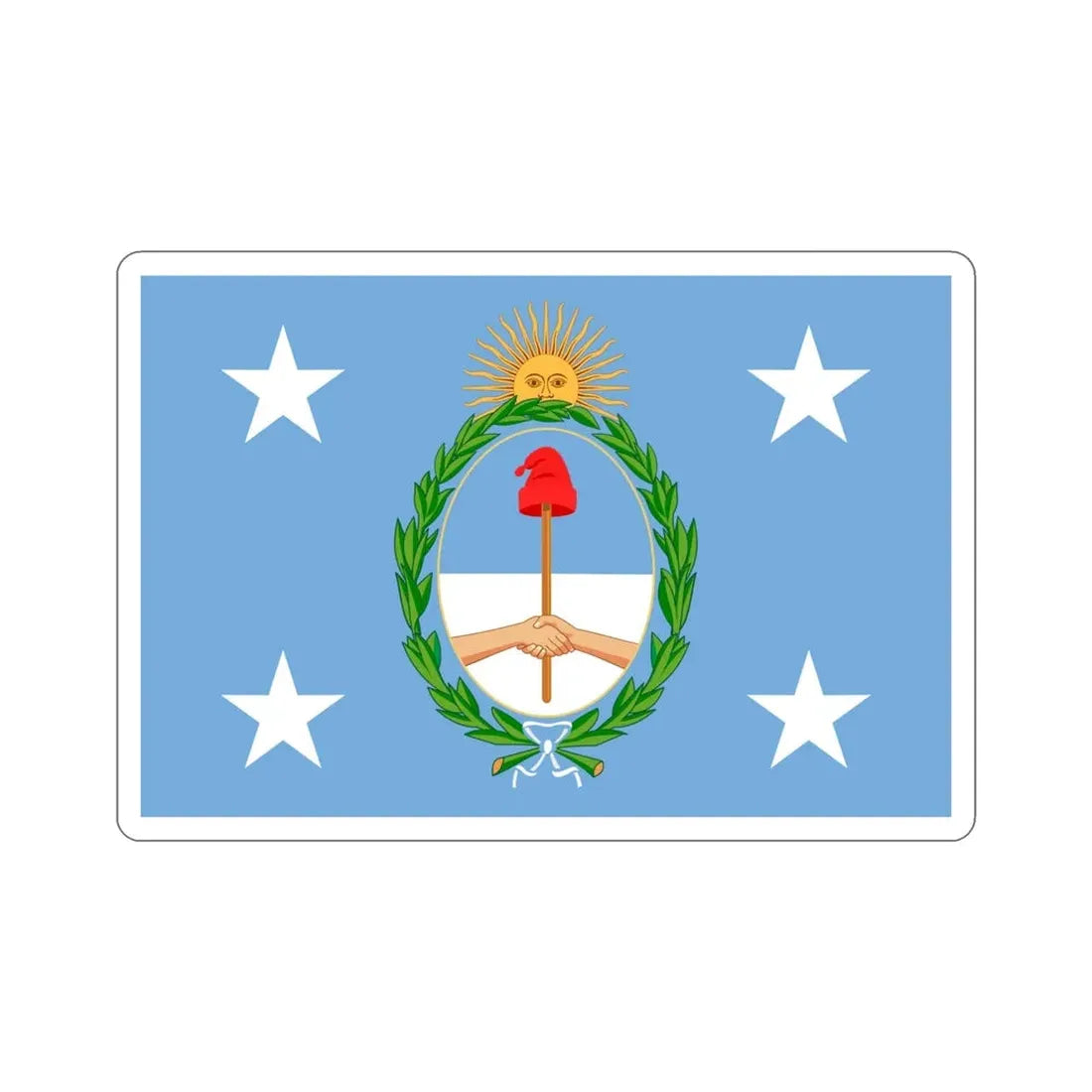 Standard of the President of Argentina Afloat STICKER Vinyl Die-Cut Decal 4 Inch - The Sticker Space