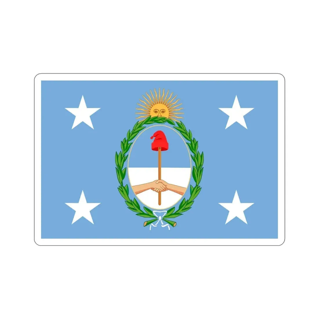 Standard of the President of Argentina Afloat STICKER Vinyl Die-Cut Decal 5 Inch - The Sticker Space