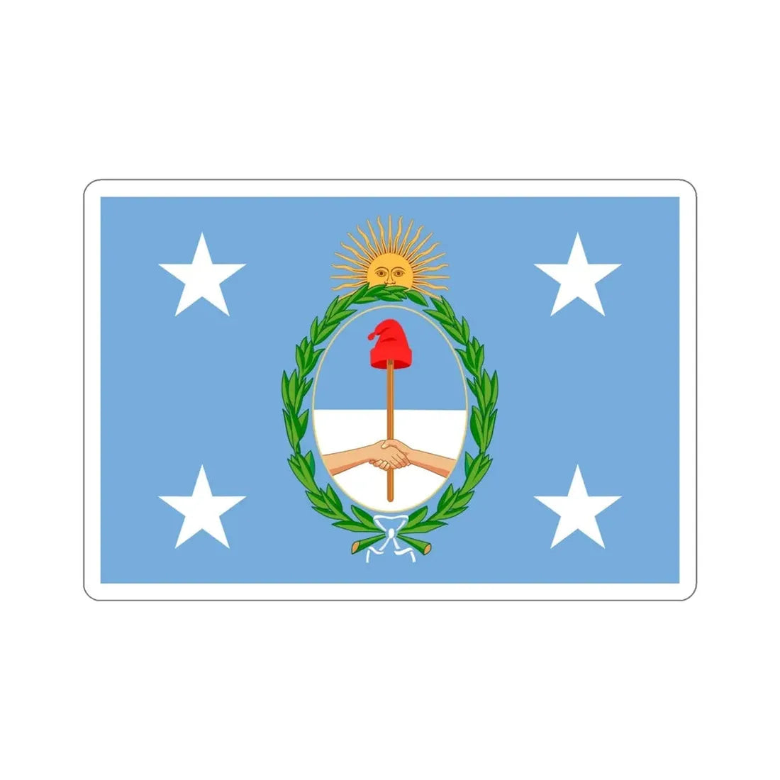 Standard of the President of Argentina Afloat STICKER Vinyl Die-Cut Decal 5 Inch - The Sticker Space