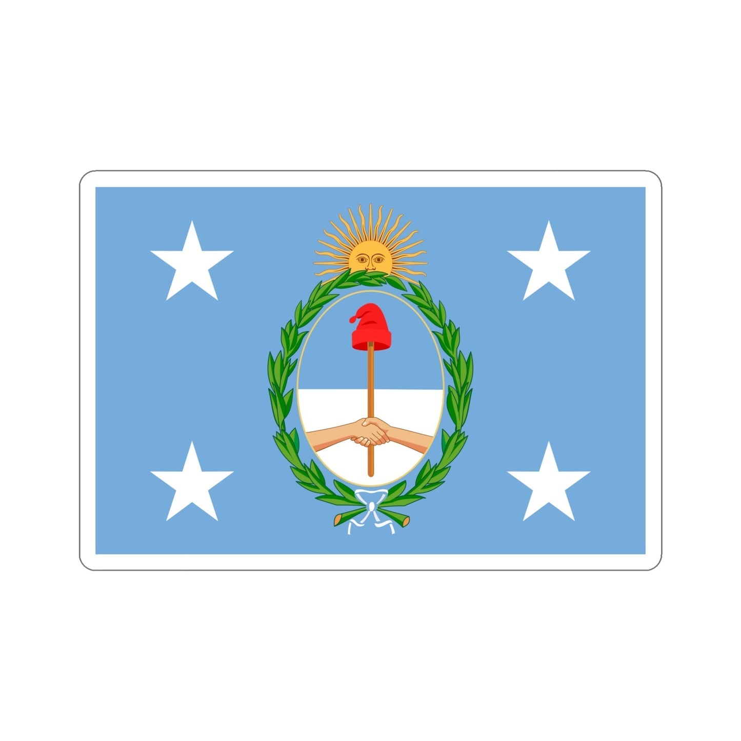 Standard of the President of Argentina Afloat STICKER Vinyl Die-Cut Decal-6 Inch-The Sticker Space