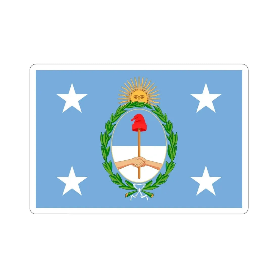 Standard of the President of Argentina Afloat STICKER Vinyl Die-Cut Decal 6 Inch - The Sticker Space