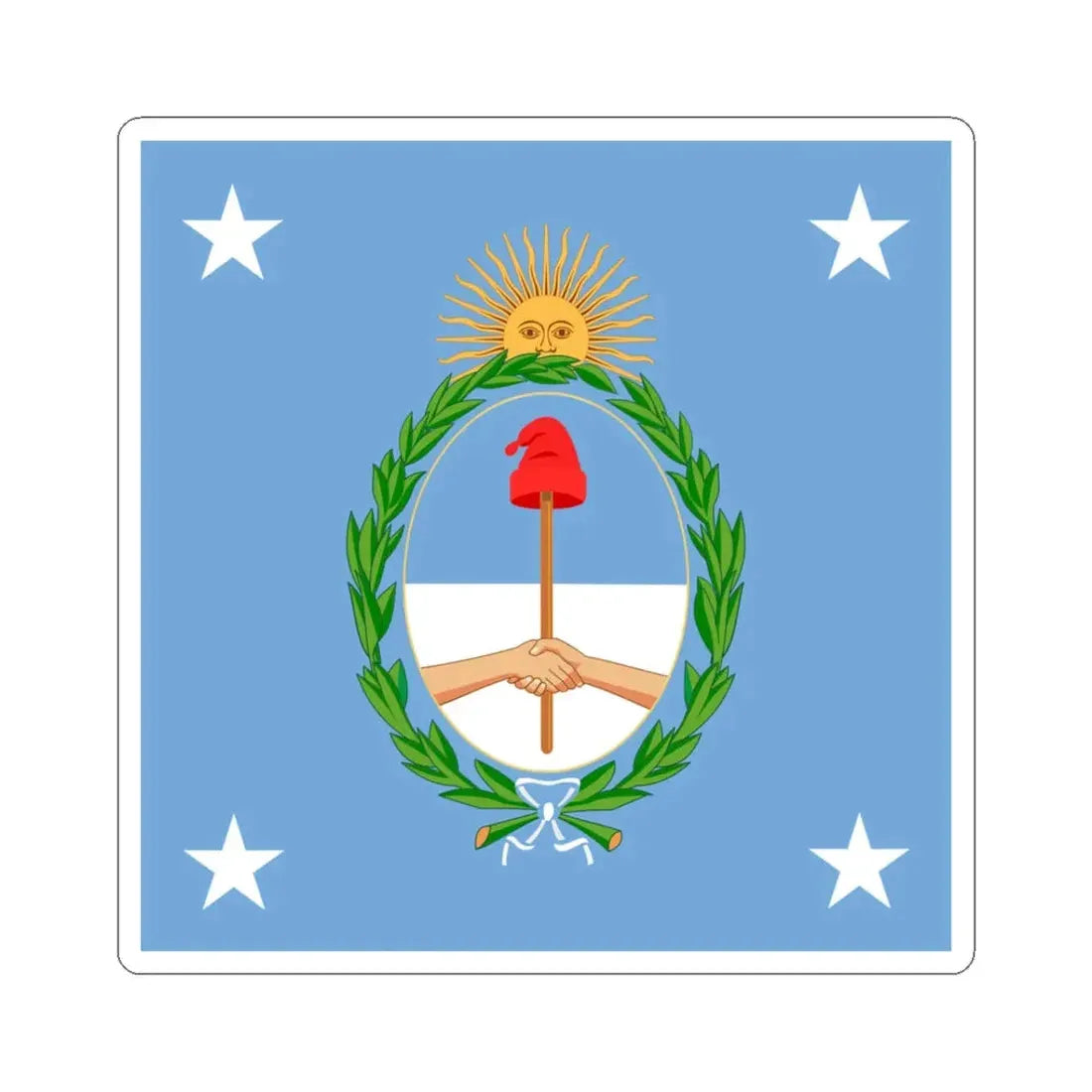 Standard of the President of Argentina Land (Argentina) STICKER Vinyl Kiss-Cut Decal 3 Inch White - The Sticker Space