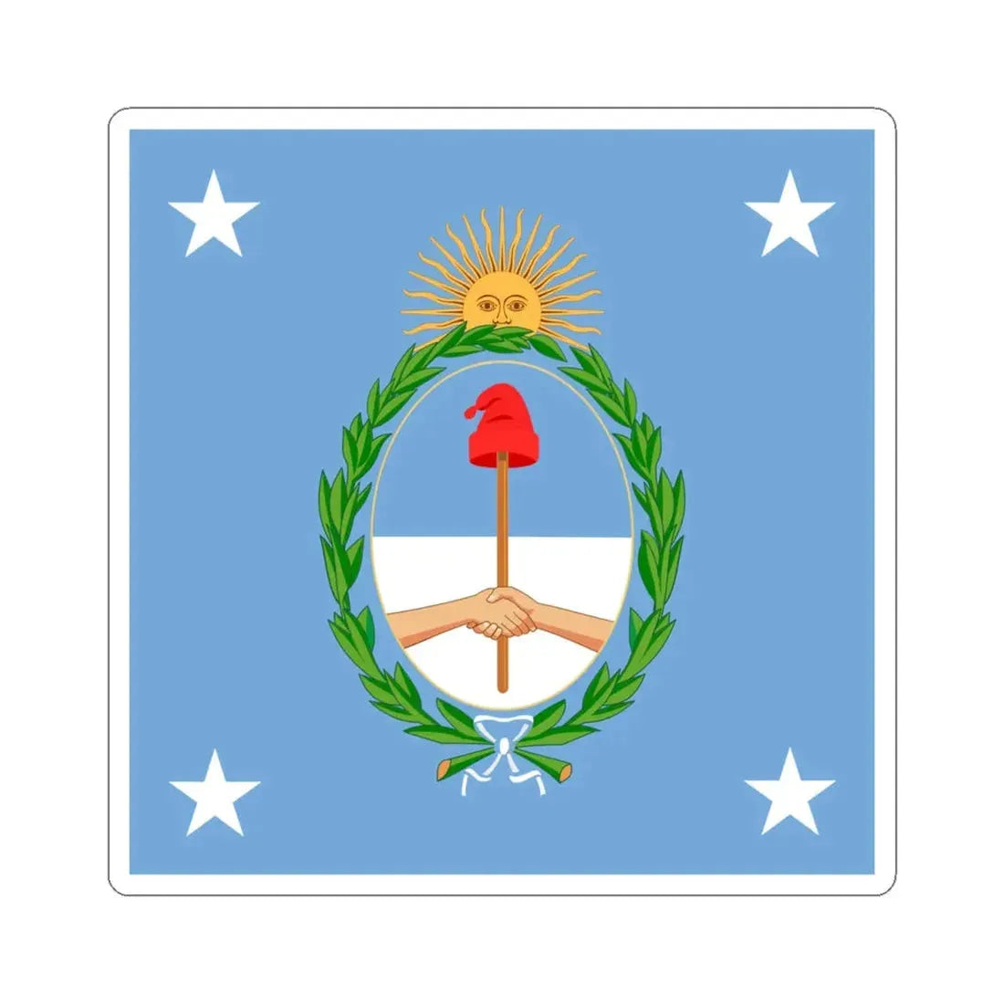 Standard of the President of Argentina Land (Argentina) STICKER Vinyl Kiss-Cut Decal 4 Inch White - The Sticker Space