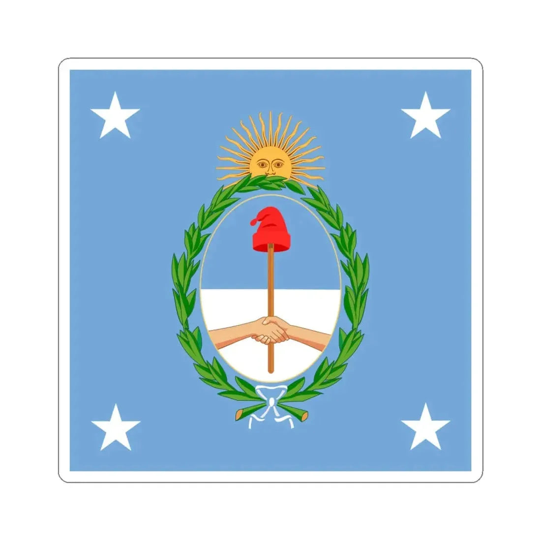Standard of the President of Argentina Land (Argentina) STICKER Vinyl Kiss-Cut Decal 6 Inch White - The Sticker Space