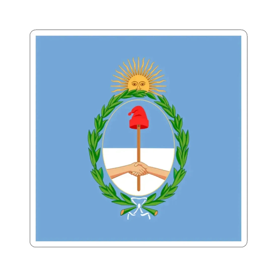 Standard of the President of Argentina until 1904 (Argentina) STICKER Vinyl Kiss-Cut Decal 2 Inch White - The Sticker Space
