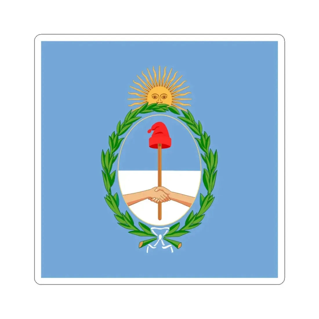 Standard of the President of Argentina until 1904 (Argentina) STICKER Vinyl Kiss-Cut Decal 3 Inch White - The Sticker Space
