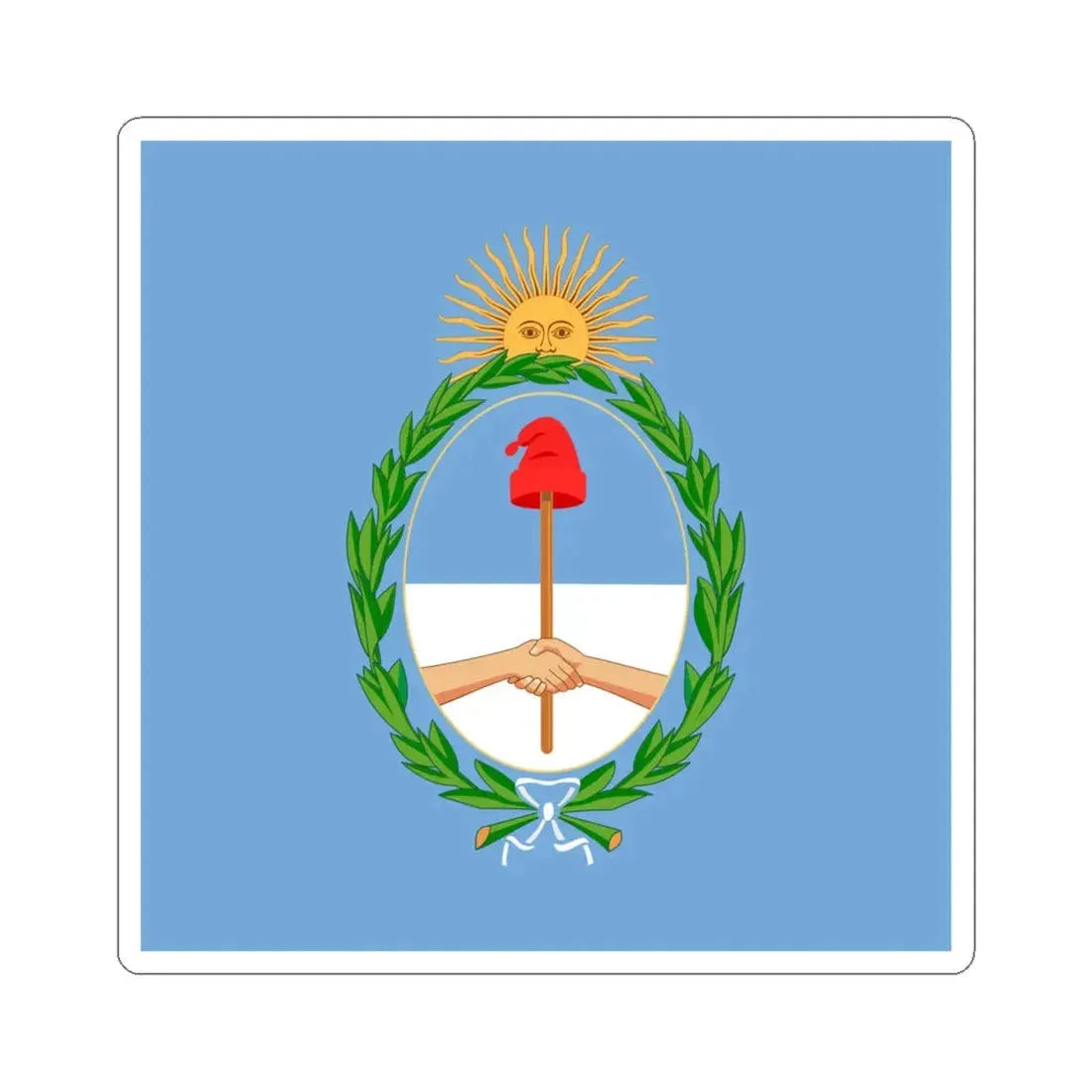 Standard of the President of Argentina until 1904 (Argentina) STICKER Vinyl Kiss-Cut Decal 4 Inch White - The Sticker Space