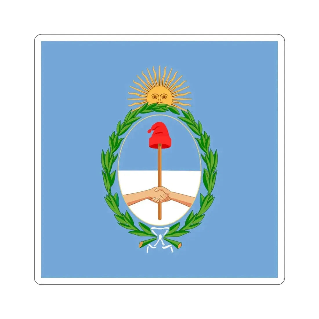 Standard of the President of Argentina until 1904 (Argentina) STICKER Vinyl Kiss-Cut Decal 6 Inch White - The Sticker Space
